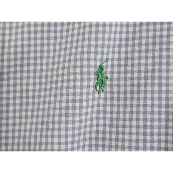 CLD Men's Medium‎ Ralph Lauren Lavender Check Spring Dress Shirt Button Down EUC - Picture 2 of 7